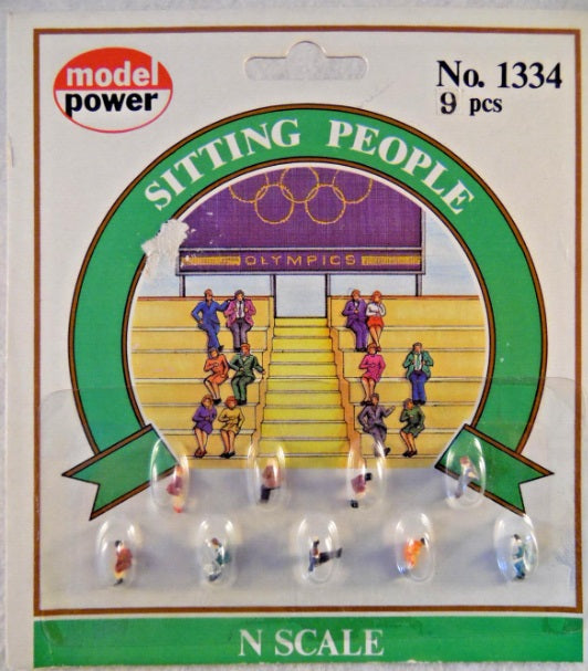 Model Power 1334 N Scale Sitting Figures (Set of 12)