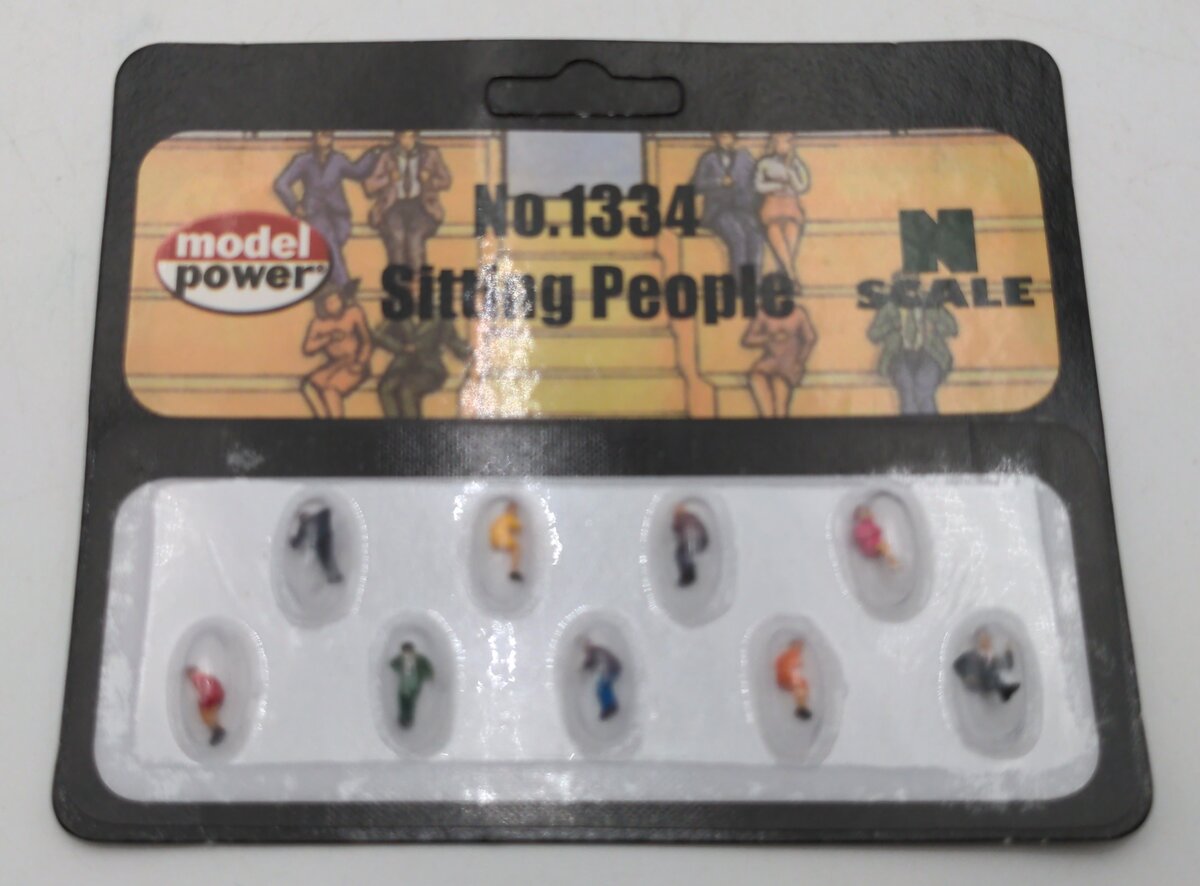 Model Power 1334 N Scale Sitting Figures (Set of 12)