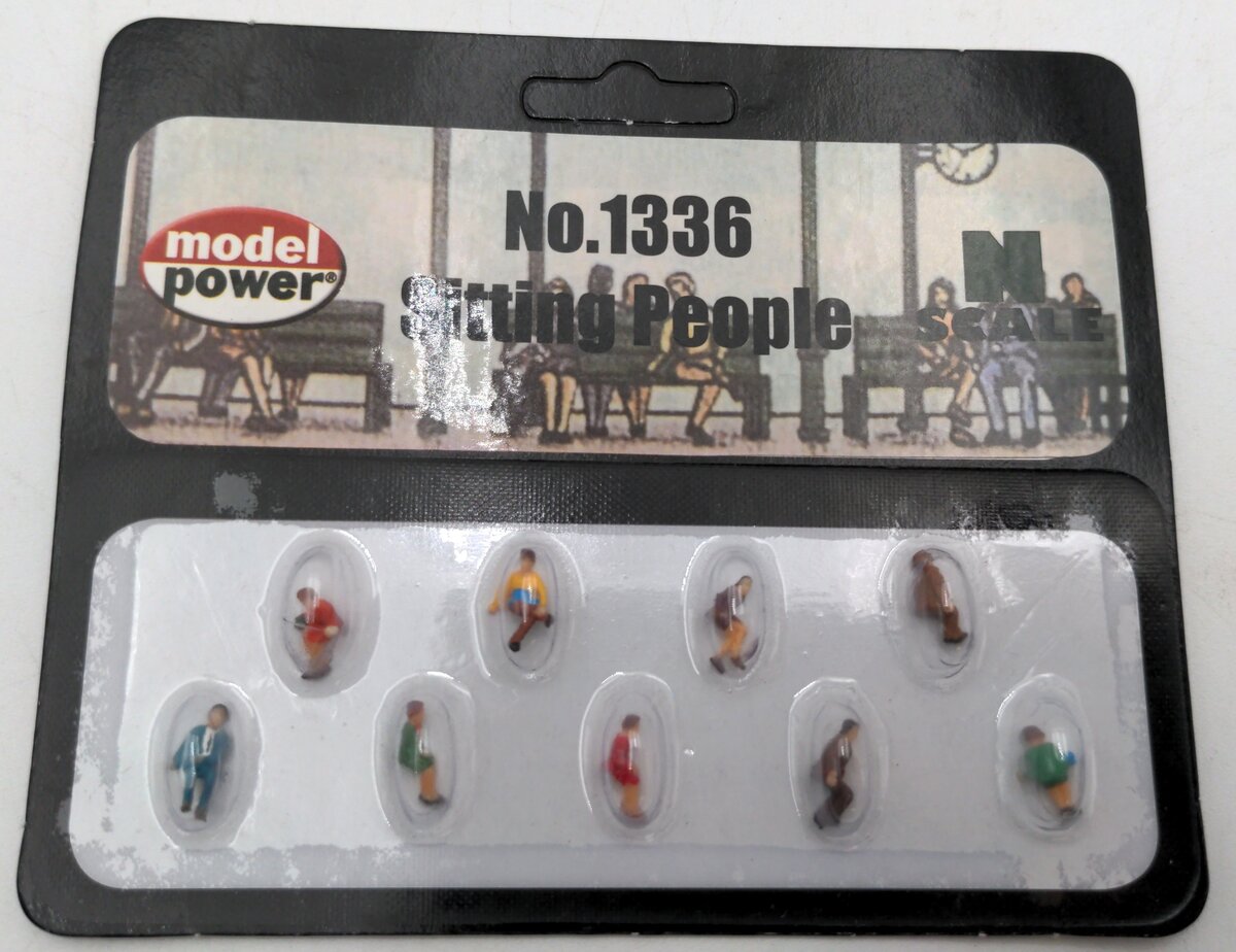 Model Power 1336 N Scale Sitting People Figures (Set of 9)