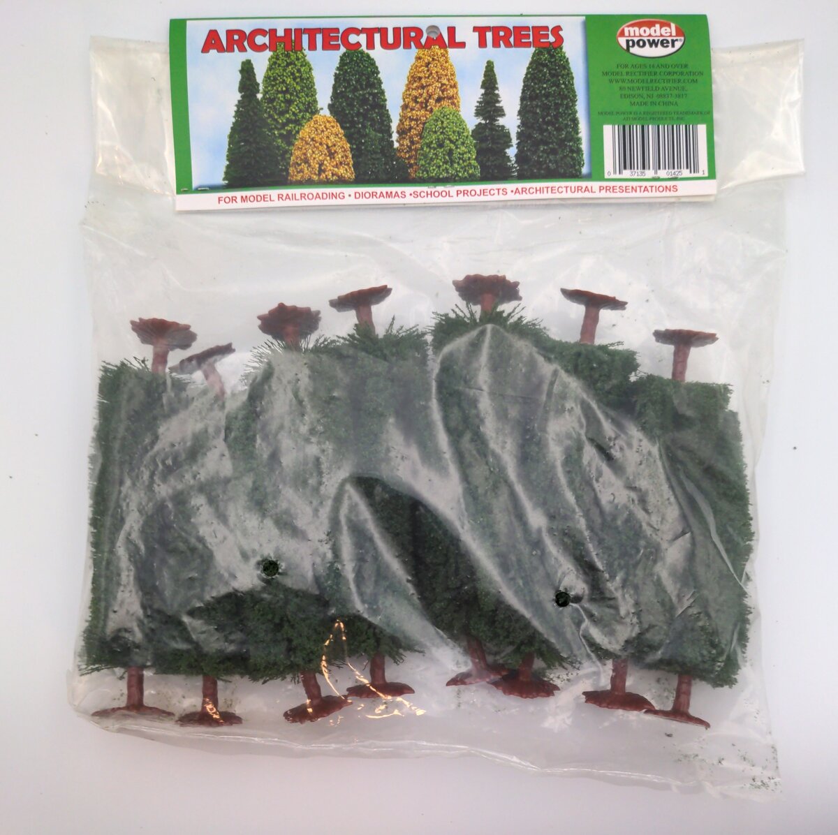 Model Power 1425 Evergreen Trees With Base (Bag of 15)