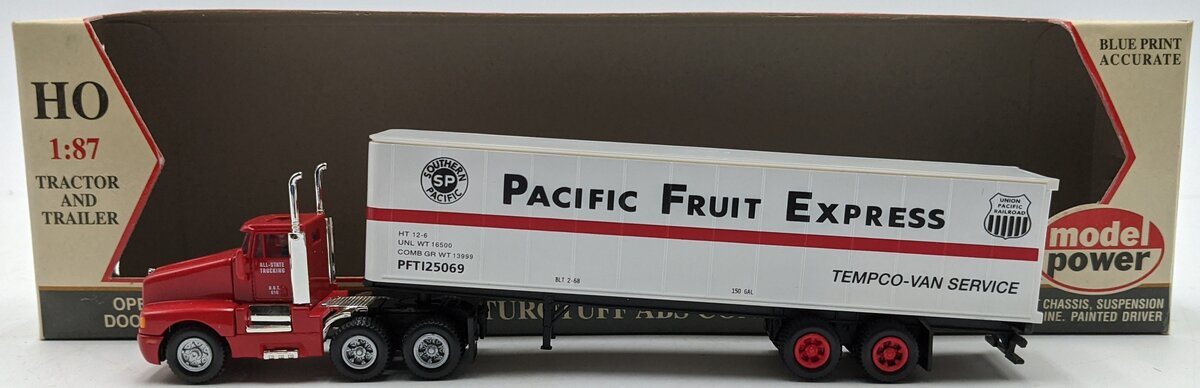 Model Power 15003 HO Tractor Trailer Pacific Fruit Express Truck