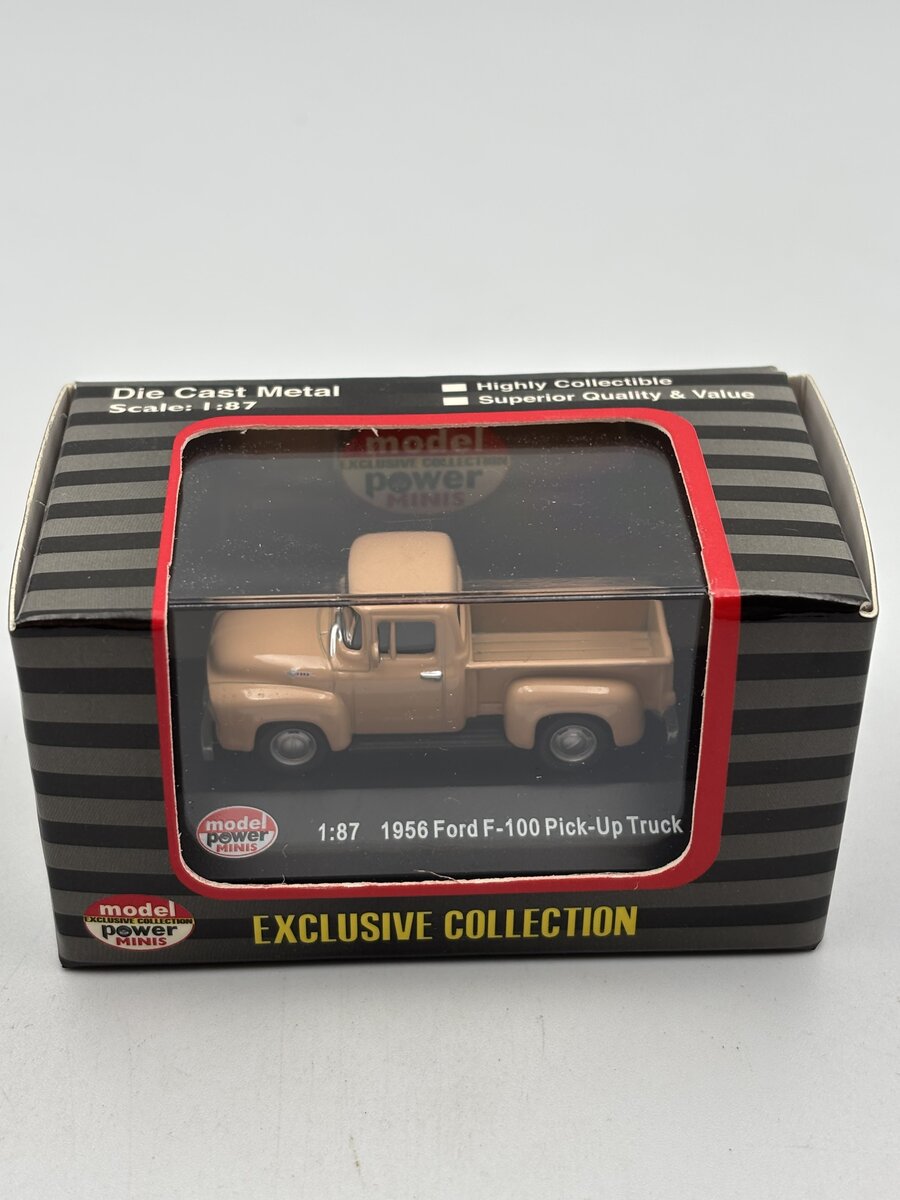 Model Power 19232 1:87 Minis Light Tan 1956 Ford F-100 Pickup Truck