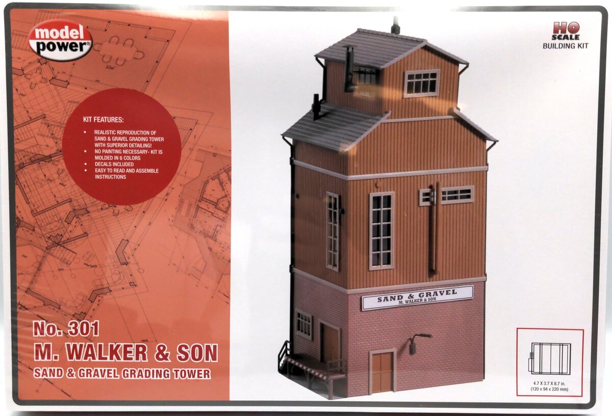 Model Power 301 HO Scale Grading Tower Building Kit