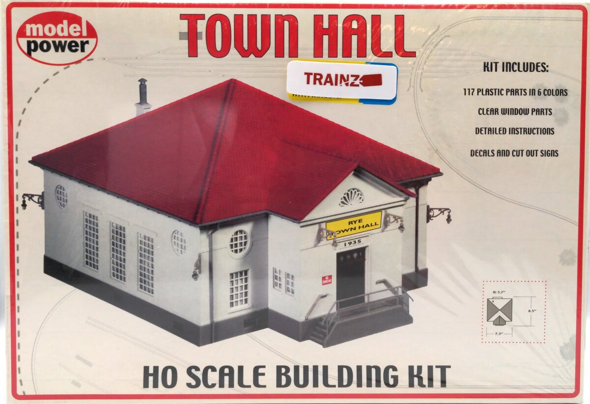 Model Power 400 HO Scale Town Hall Building Kit