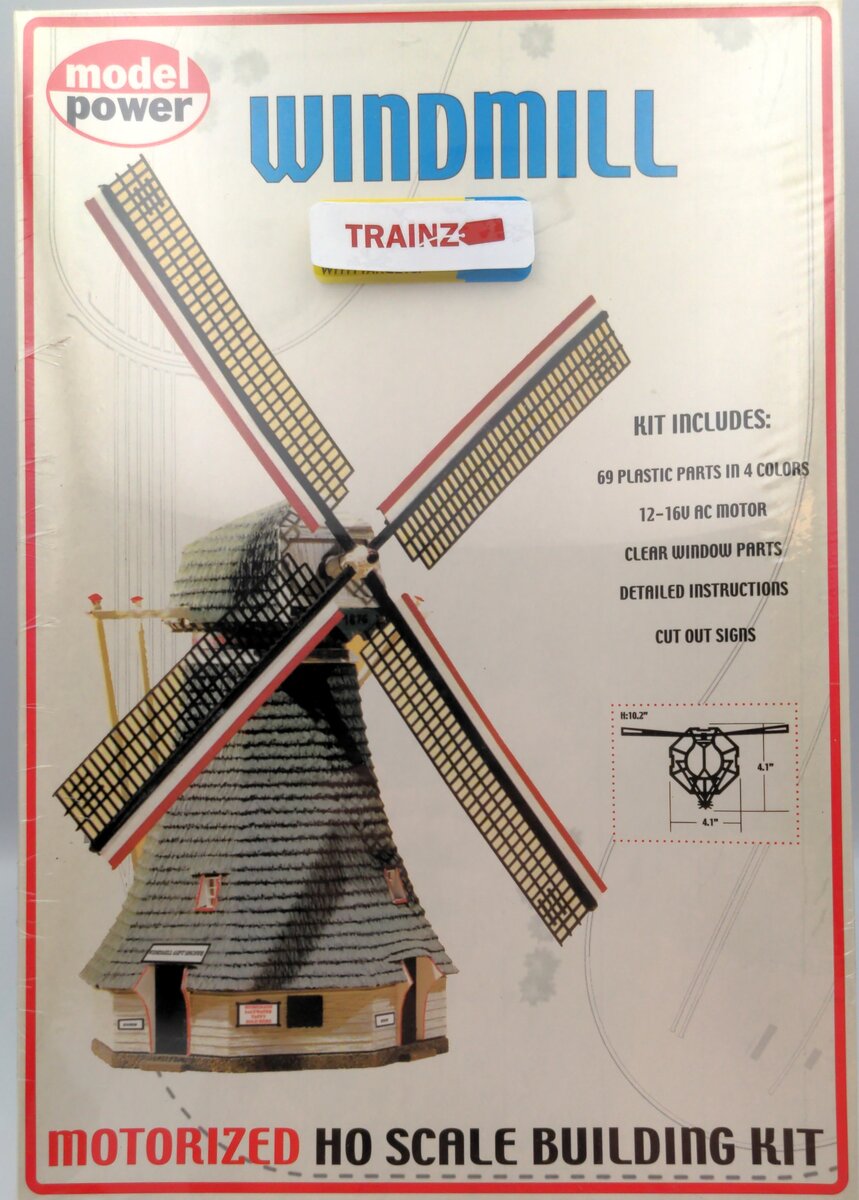 Model Power 404 HO Scale Motorized Windmill Kit