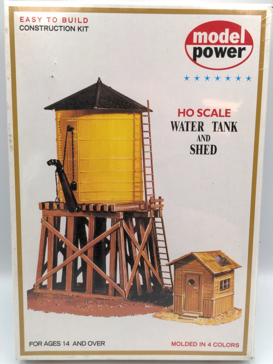 Model Power 428 HO Scale Water Tank & Shed Building Kit