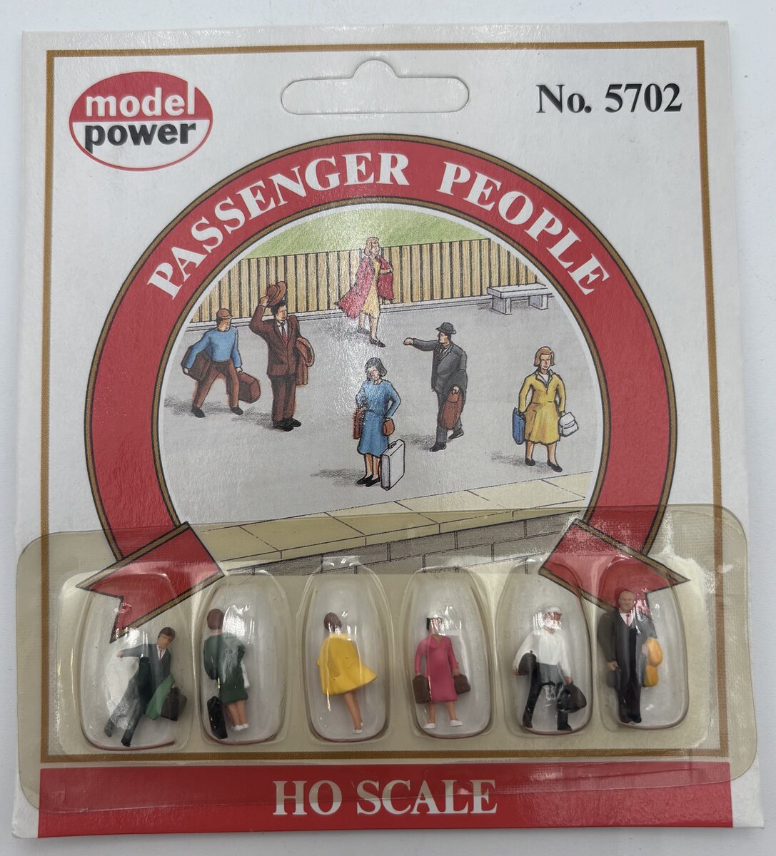 Model Power 5702 HO Passenger Figures (Set of 6)