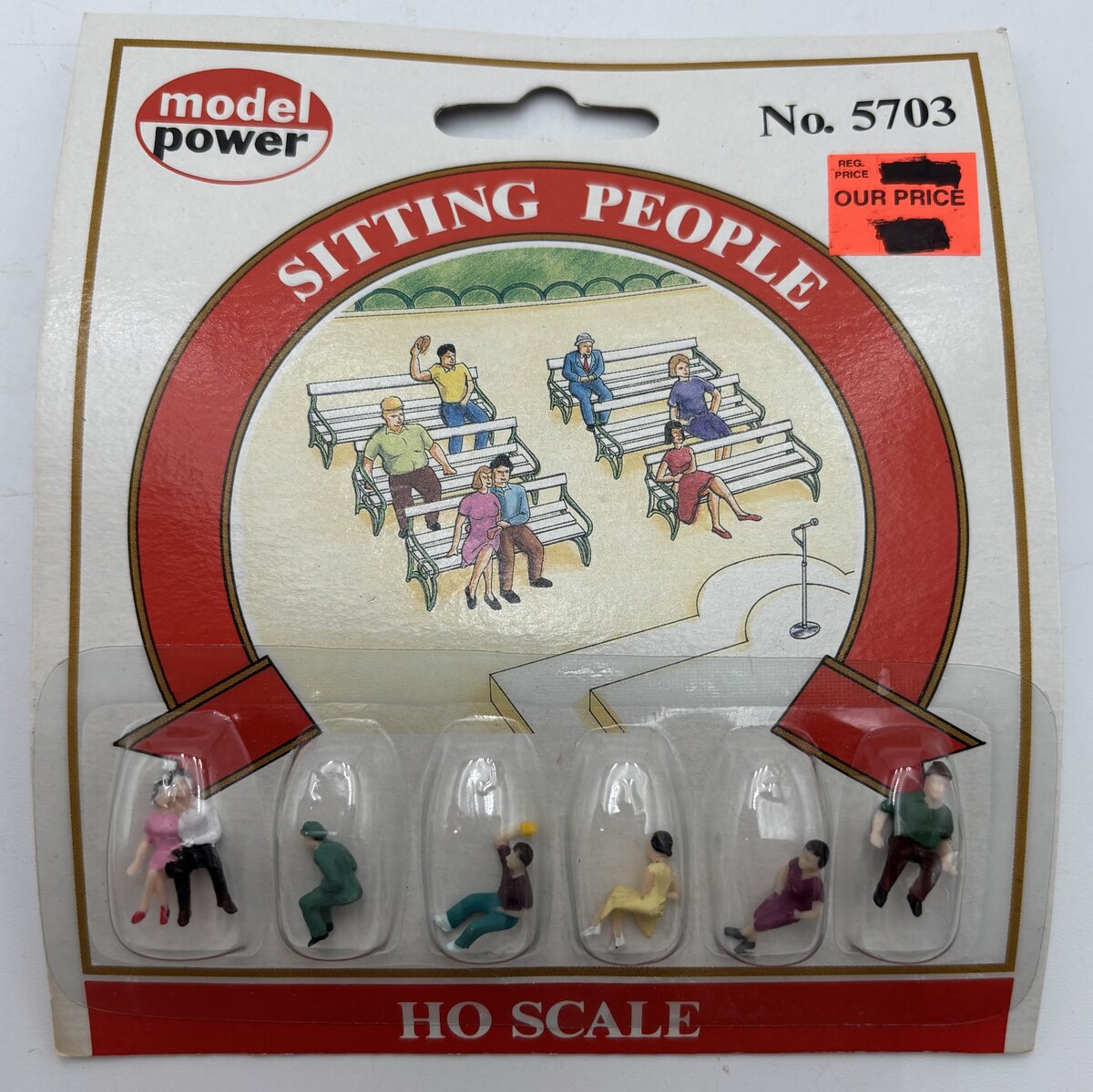 Model Power 5703 HO Sitting People Figures (Set of 6)