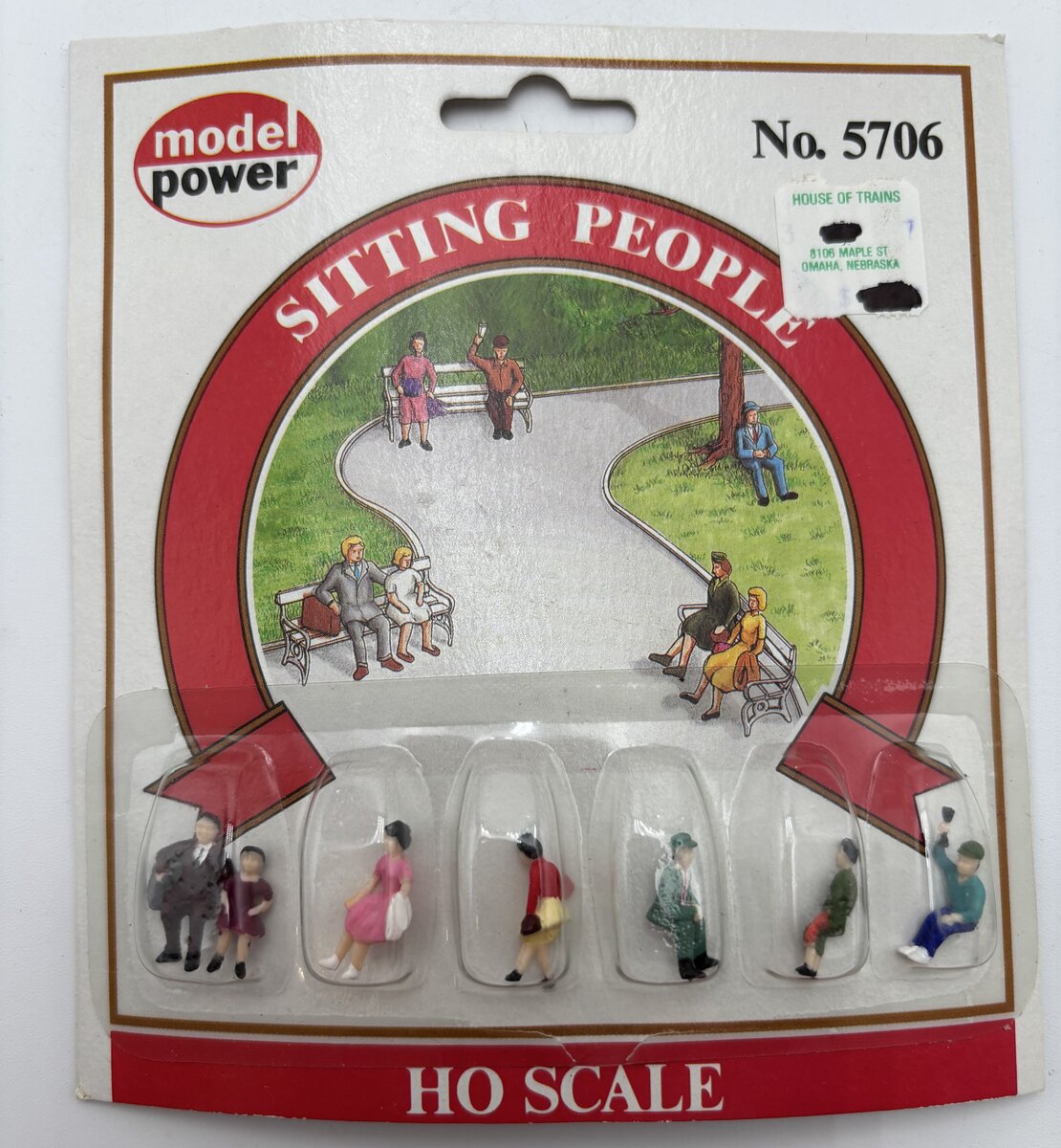 Model Power 5706 HO Seated People Figures (Set of 6)