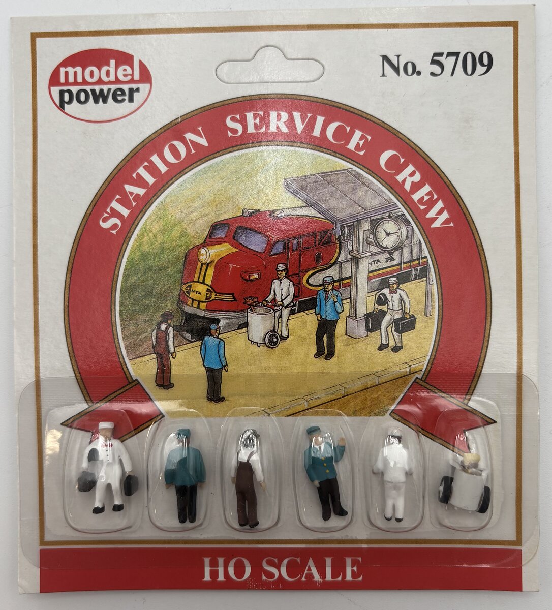 Model Power 5709 HO Station Service Crew Figures (Set of 6)