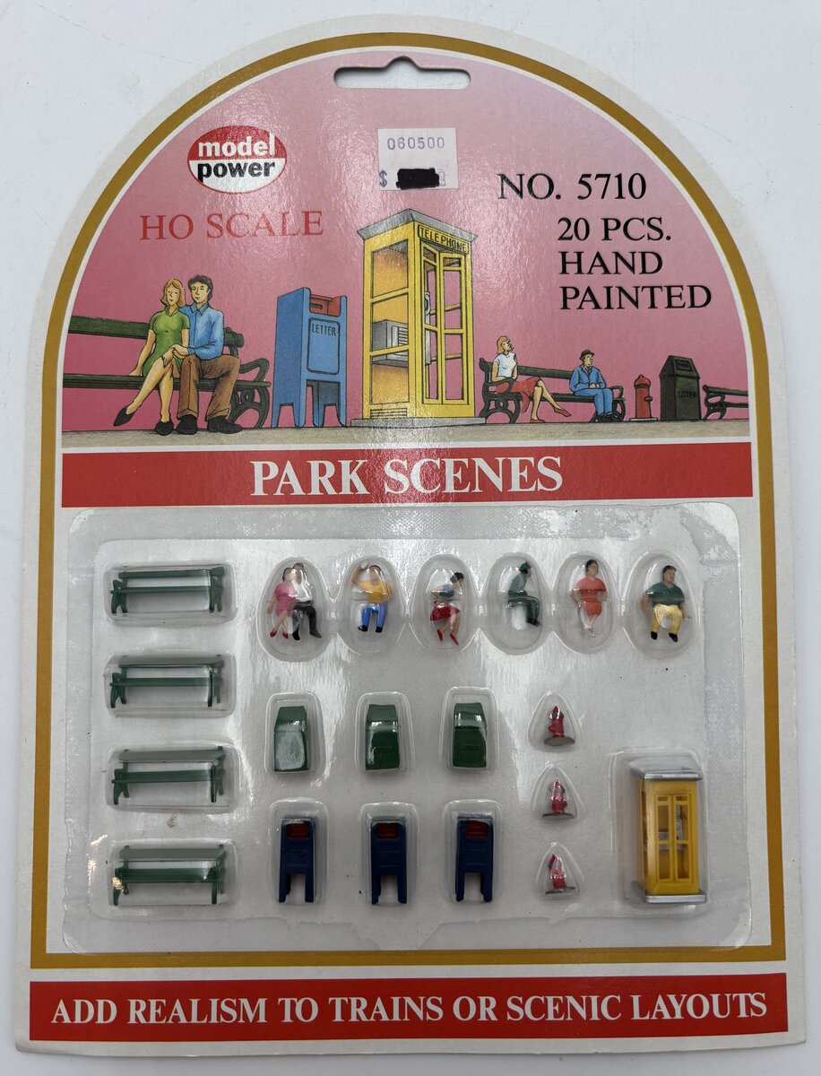Model Power 5710 HO Park Scene with Figures (Set of 20)