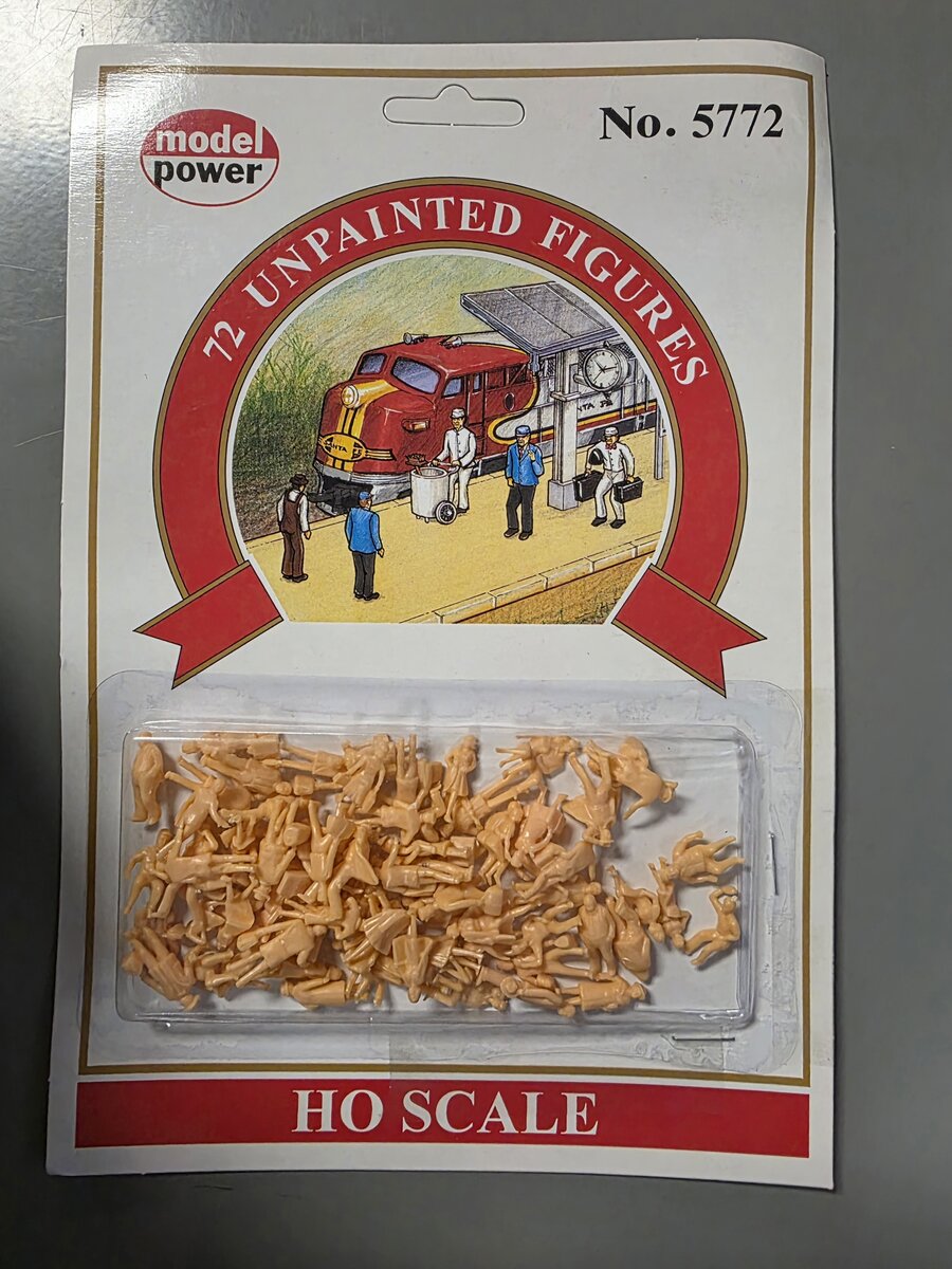 Model Power 5772 HO Unpainted Figures (Set of 72)
