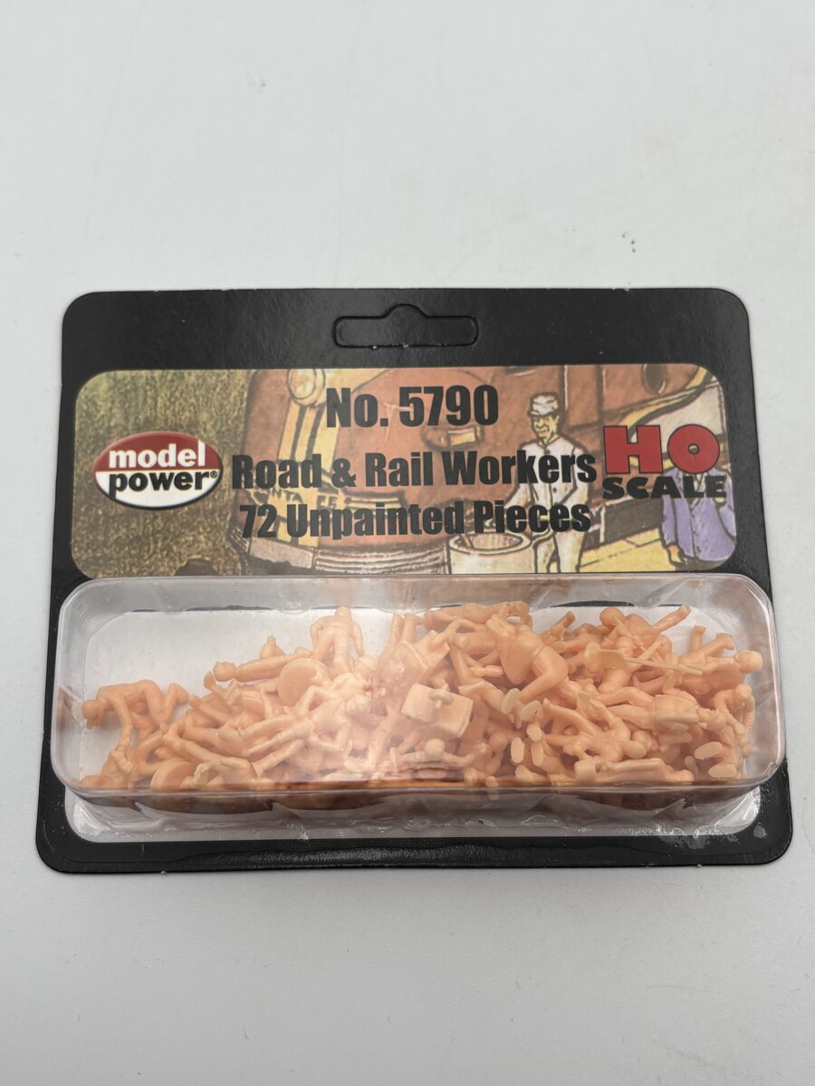 Model Power 5790 Unpainted Rail & Road Workers Plastic Figures (Set of 72)