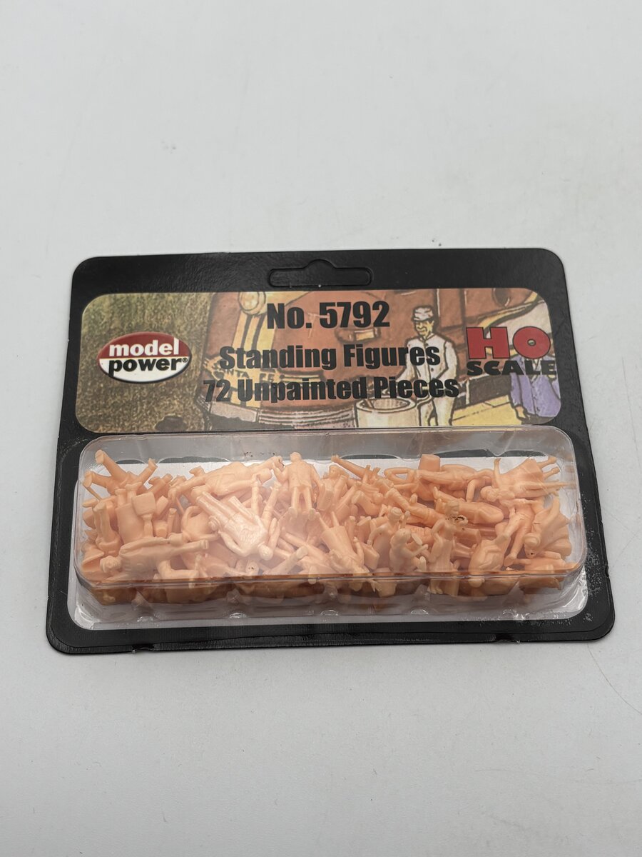 Model Power 5792 HO Unpainted Standing Figures (Set of 72)