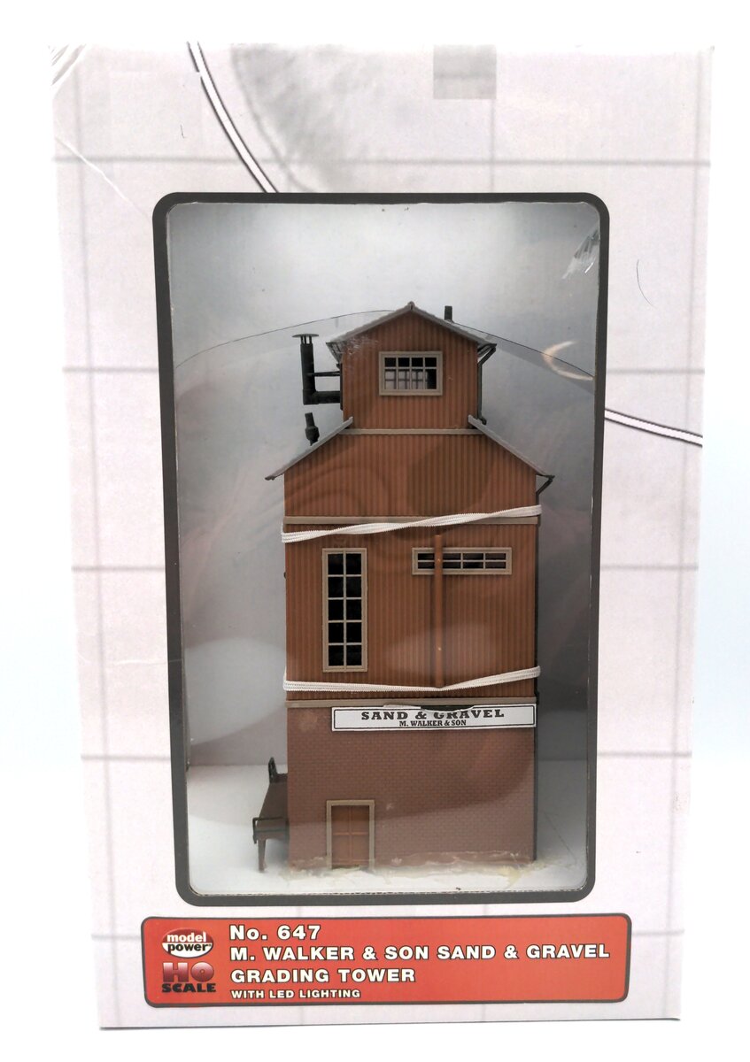 Model Power 647 HO Scale M. Walker & Son Sand & Gravel Grading Tower Built-up