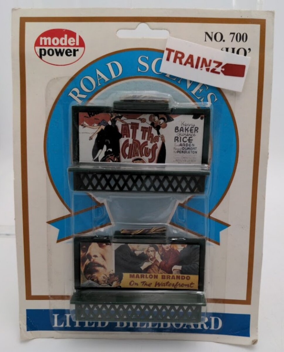 Model Power 700 HO Scale Lighted Billboards Road Scenes (Pack of 2)