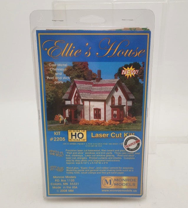Monroe Models 2205 HO Scale Ellie's House Laser Cut Kit
