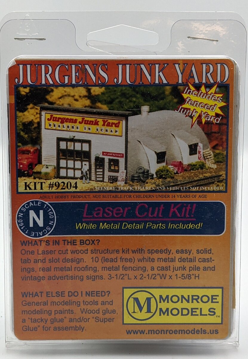 Monroe Models 9204 N Scale Jurgens Junk Yard - Kit