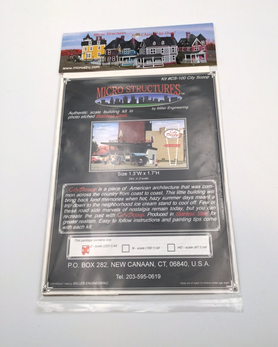 Miller Engineering CS-100 Z City Scoop Drive-In Building Kit