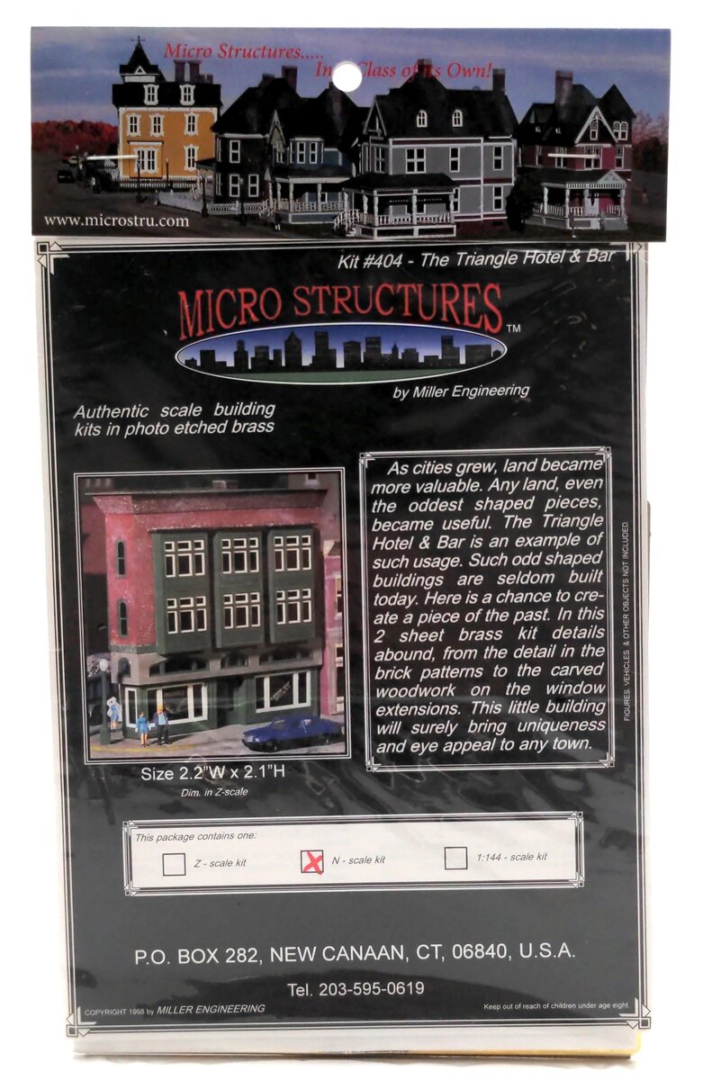 Miller Engineering 404 N Triangle Hotel & Bar Building Kit