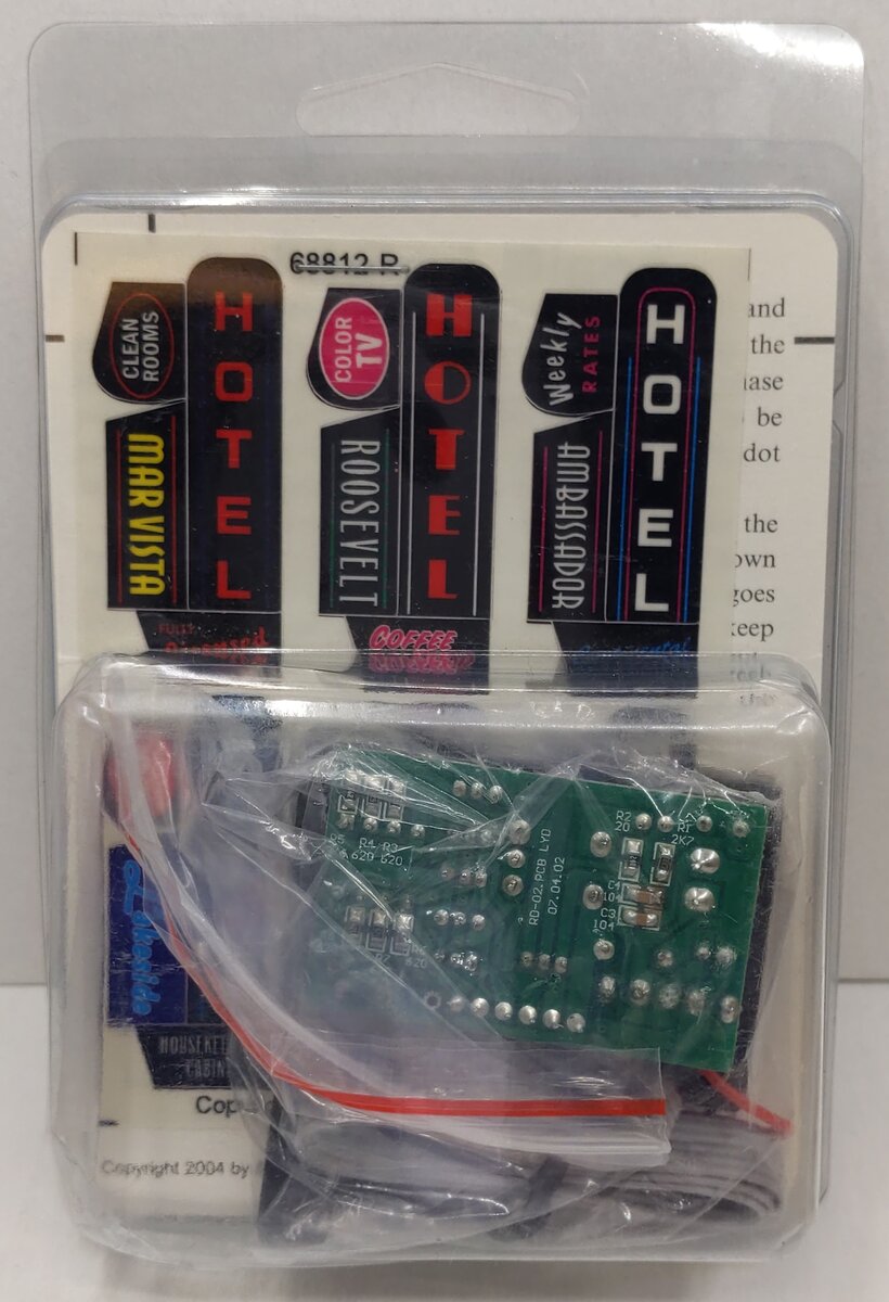 Miller Engineering 68812-R O/HO Large RH Neon-Like Vertical Hotel/Motel Sign