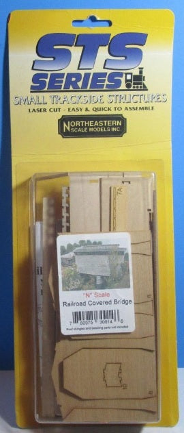 Northeastern Scale Models 30014 N Railroad Covered Bridge Laser-Cut Kit
