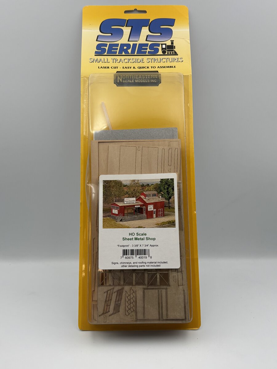Northeastern Scale Models 40019 HO Sheet Metal Shop Kit 3-3/8 x 7-3/4