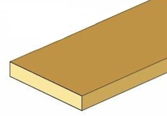 Northeastern Scale Lumber 70233 1/8" x 3/16" x 24" Stripwood (Pack of 10)