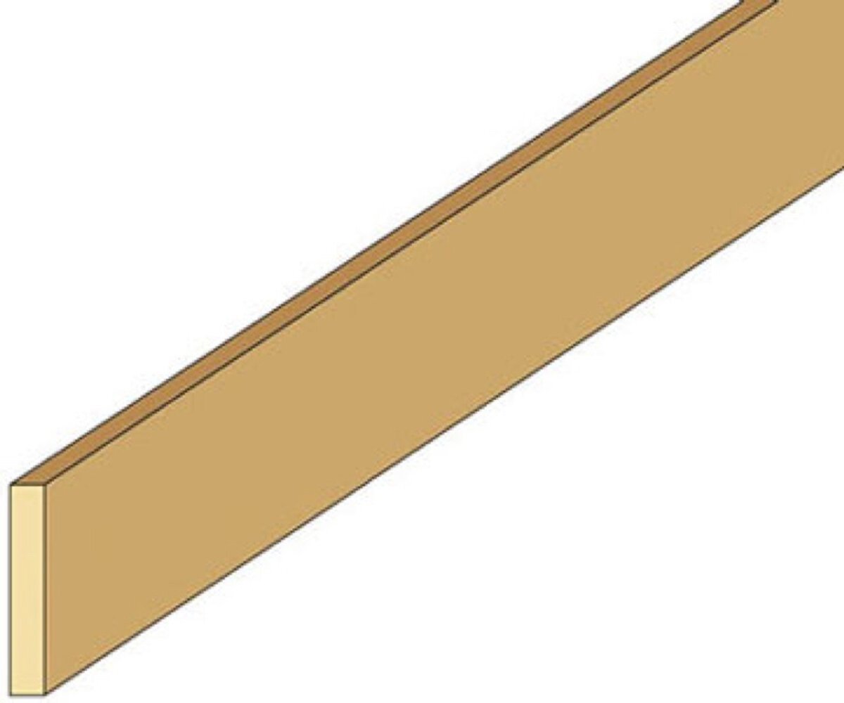 Northeastern Scale Lumber 70226 3/32" x 1" x 24" Basswood Strips - Stripwood (P