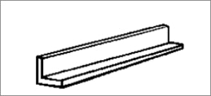 Northeastern Scale Lumber 70500 3/64" x 3/64" x 24" Wood Angles (Pack of 5)
