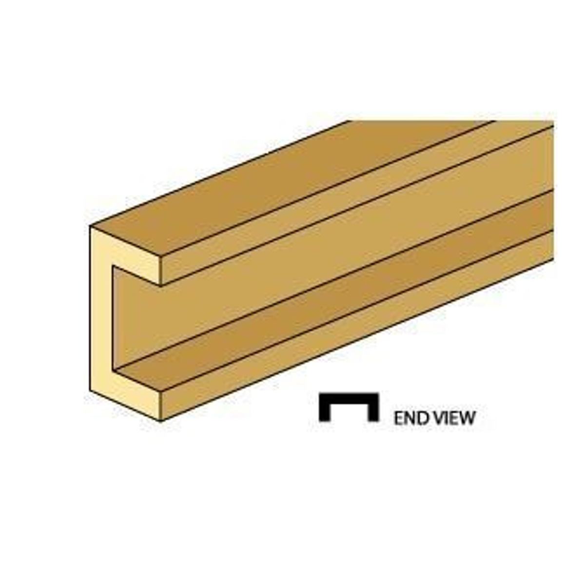 Northeastern Scale Lumber 70545 3/16" x 1" x 22" Stripwood Channel