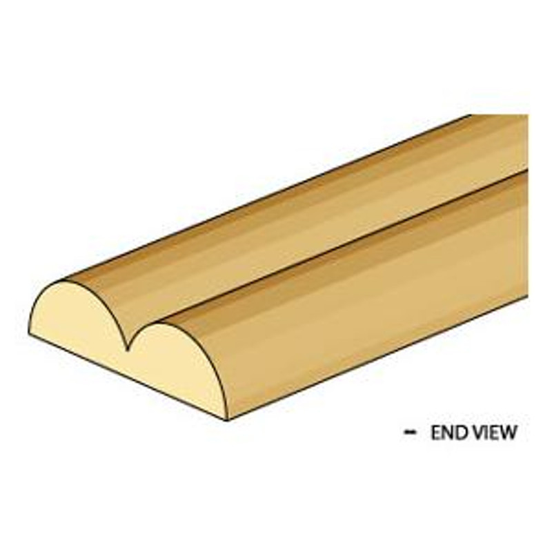 Northeastern Scale Lumber 872 I 3/32" x 24" Double Bead Moulding