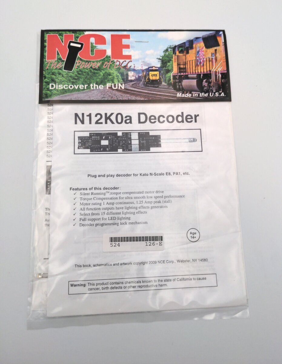 NCE 0126 N 12K0a Drop-In DCC Decoder for Kato