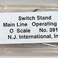 NJ International 3913 O Scale Switch Stand Main Line Operating-12 V
