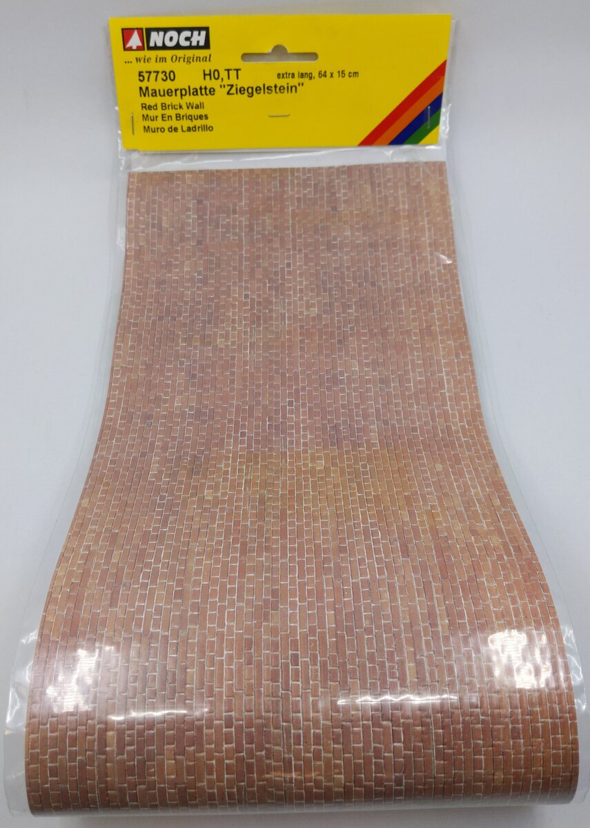 Noch 57730 HO Scale Brick Wall 26x6