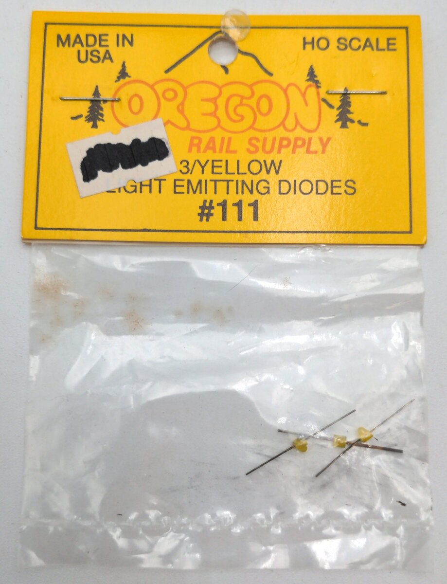Oregon Rail Supply 538-111 HO .088 LEDs Yellow Light Emitting Diodes (Pack of 3)