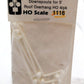 Pikestuff 541-1116 HO Scale Downspouts for 5' Roof Overhang (Pack of 4)