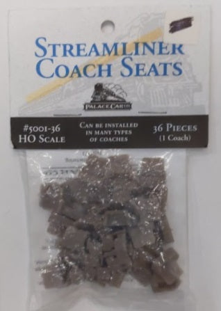 Palace Car Co. 5001-36 HO Passenger Car Seating Streamliner Individual Coach