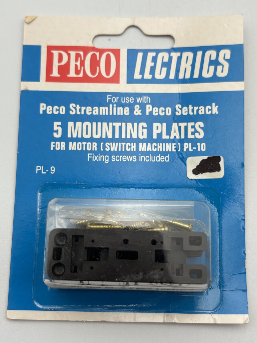 Peco PL-9 HO Mounting Plates For Use W/PL-10 (Pack of 5)
