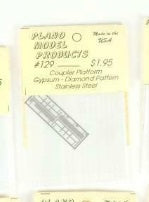 Plano Model Products 129 HO Coupler End Platform Partial Car Width US Gypsum Dia