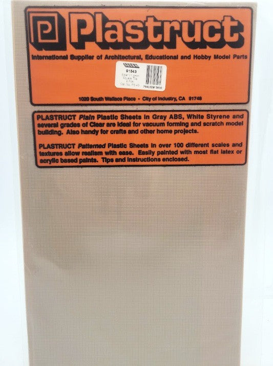 Plastruct 91543 12" x 5/64" x 7" Square Tile Sheet (Pack of 2)