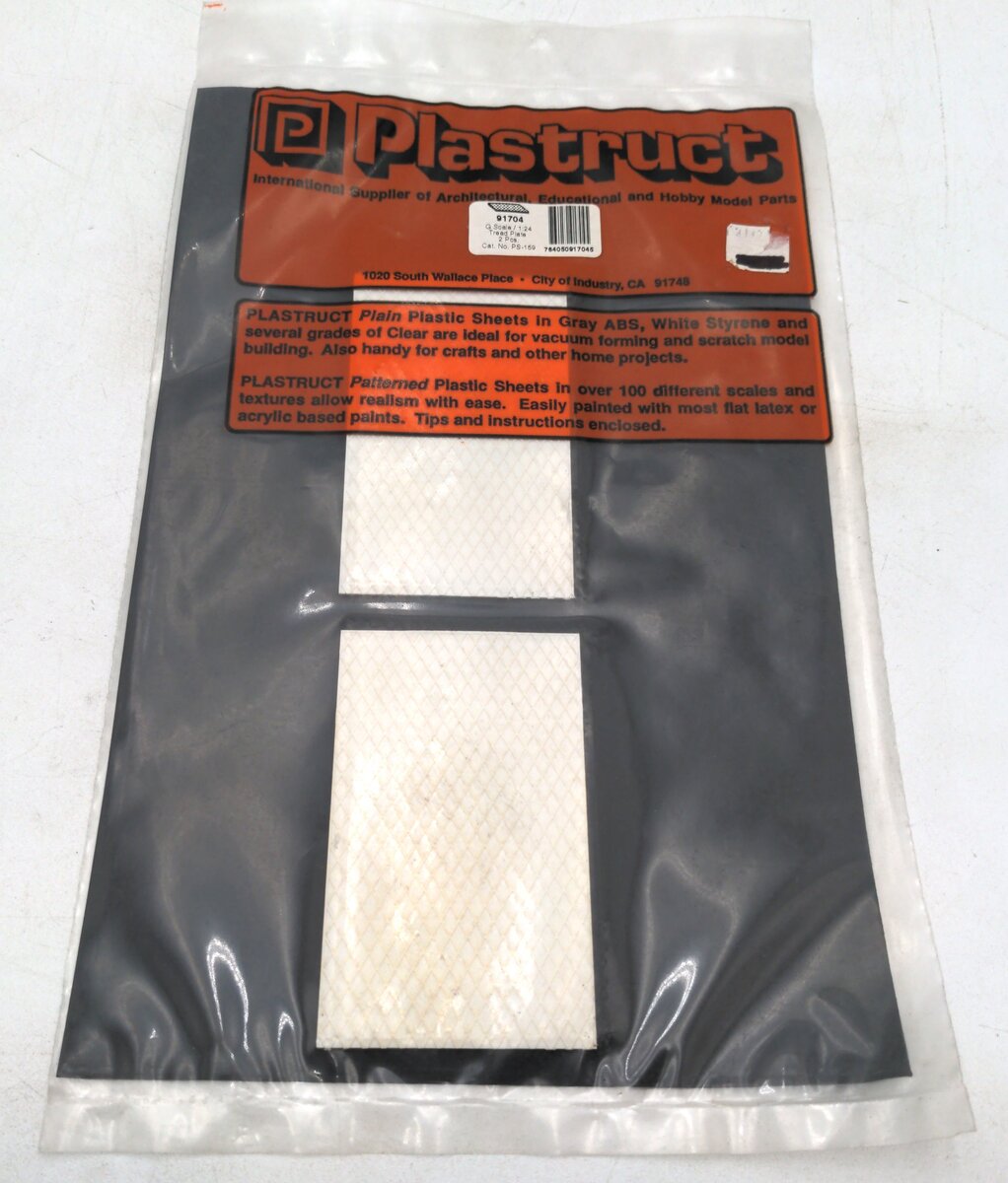 Plastruct 91704 G 3-7/8" x 2-1/4" Tread Plate Sheet (Pack of 2)