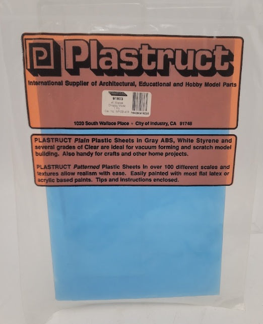Plastruct 91803 All Scale 6" x 9" Blue Choppy Water One Sheet