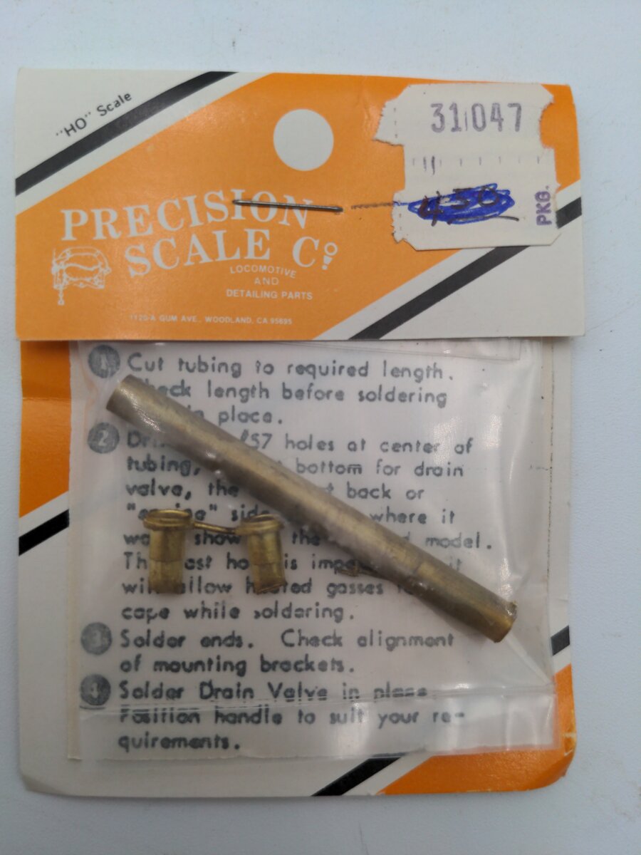 Precision Scale Company 31047 HO Scale Air Tank CVW RE W/ DC 16"