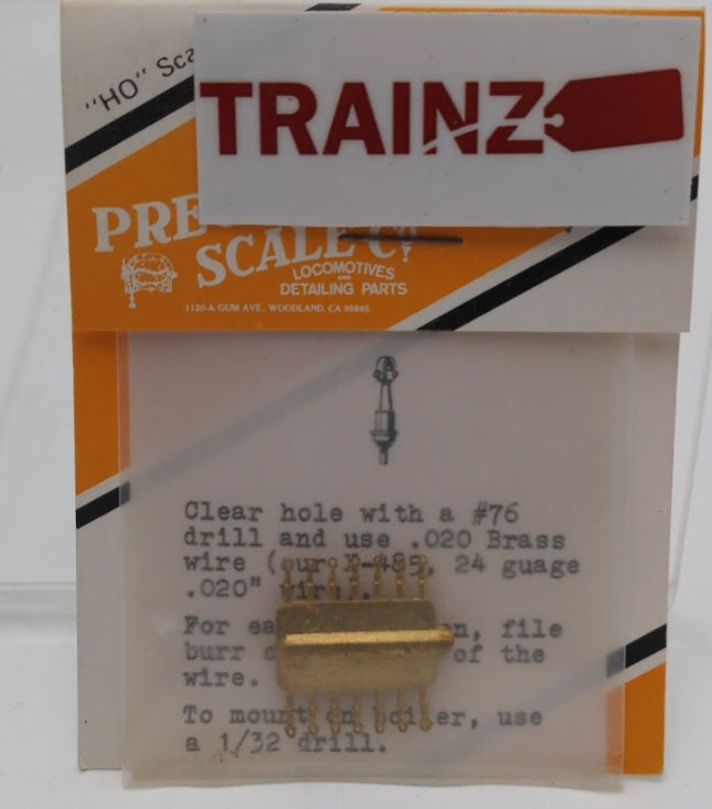 Precision Scale Company 31311 HO Scale Handrail Posts Stanchion Brass Part