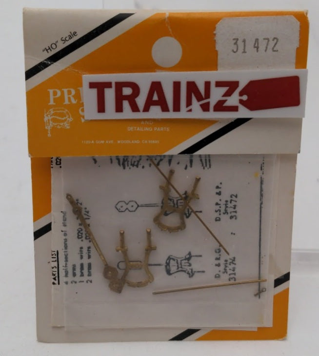 Precision Scale Company 31472 HO Scale Harp Sw Stand DSP & P Brass Kit