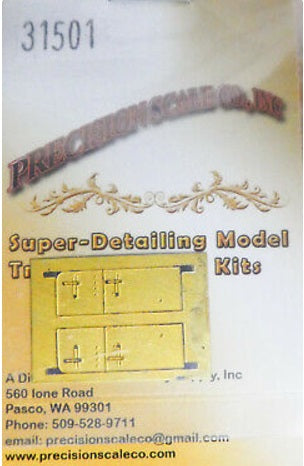 Precision Scale Company 31501 HO Scale Bunker Doors Alco 14-Wheel Tender R & L