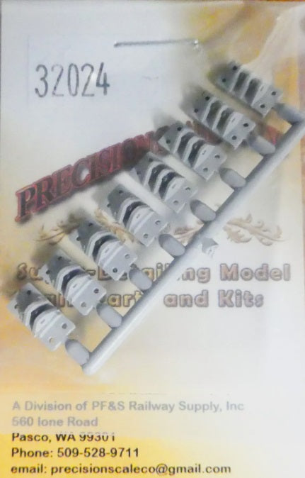 Precision Scale Co. 32024 HO Scale Bridge Shoes (Plastic)