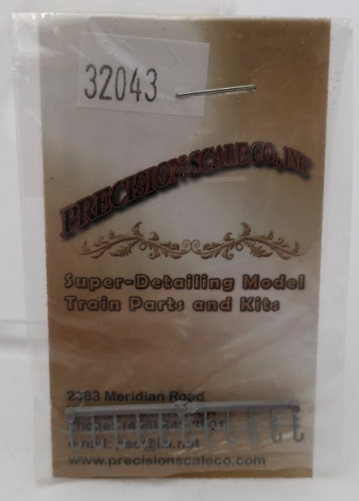 Precision Scale Company 32043 HO Scale Hooks Plastic Parts