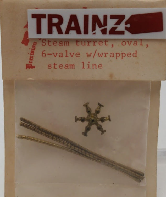 Precision Scale Company 4075 O Scale Steam Turret Oval 6-Valve W/Wrapped Steam